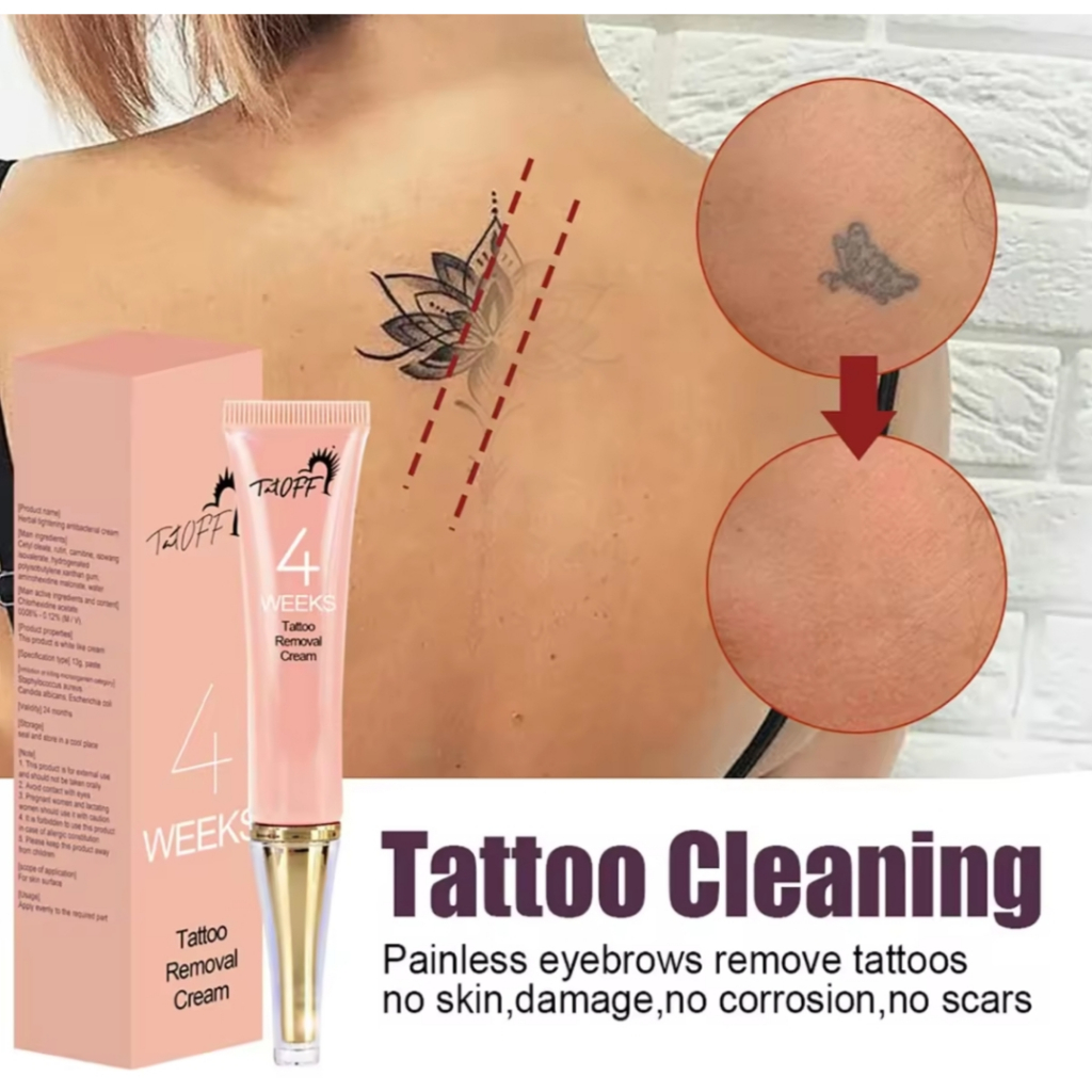 ORI 100% TATOFF Krim Penghilang Tatto Aman/Obat Penghapus Tato, Penghilang Tatto yang Aman