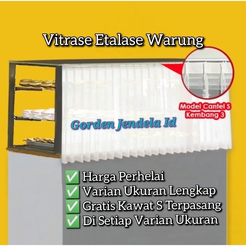 Gorden Vitrase Etalase Warung Hordeng Warung Nasi Padang Horden Tirai Gerobak Jualan Makanan