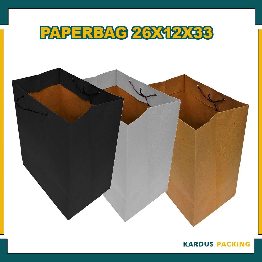 

Paper Bag 26x12x33 Cm (PAKET 12 PCS) / Tas Kertas / Tas Kado / Tas Souvenir