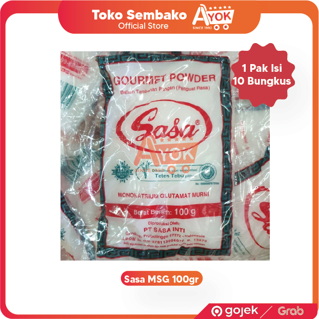 

Sasa MSG 100 gr - Bumbu Penyedap Rasa Sasa 100gr / 1 Ons - 1 Pak isi 10 Bungkus - Micin