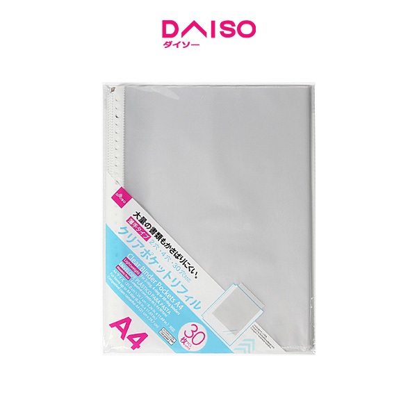 

Daiso Clear Binder Pockets A4 30 PCS.