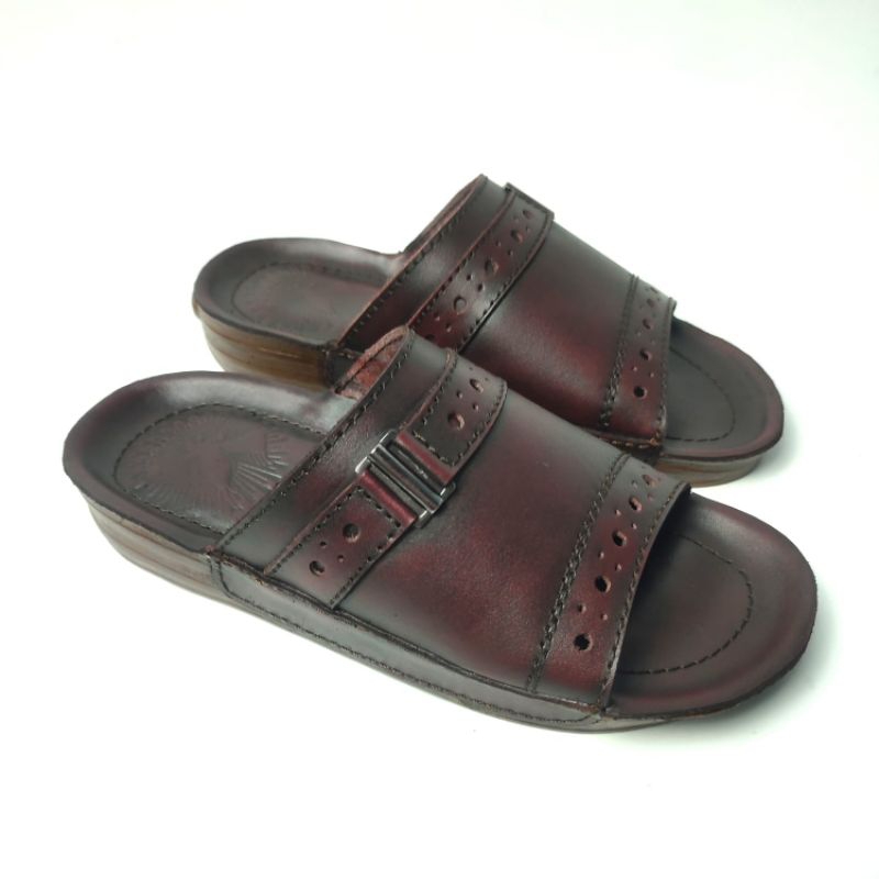 Sandal Selop Indian Pria 100% Kulit Asli Full Sampai Alasnya II Sendal Pria Super Premium