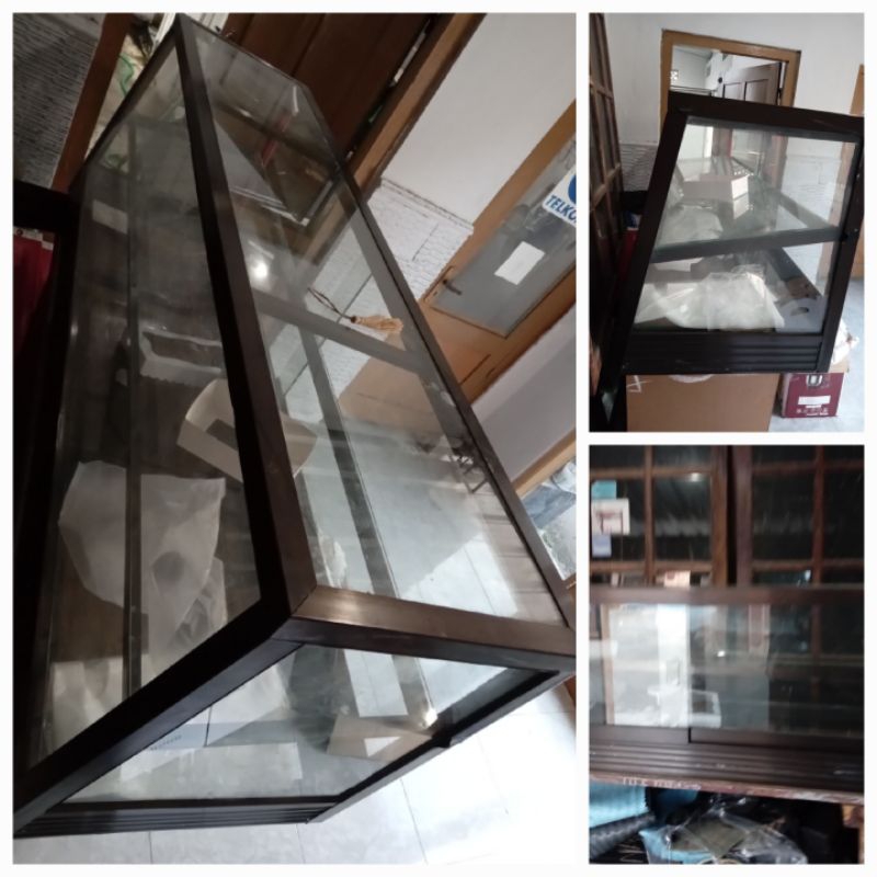 etalase kue alumunium etalase kaca preloved
