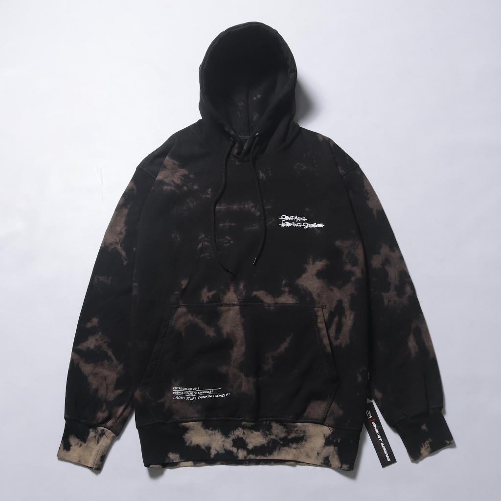 Shikat Miring Hoodie Tie Dye Black