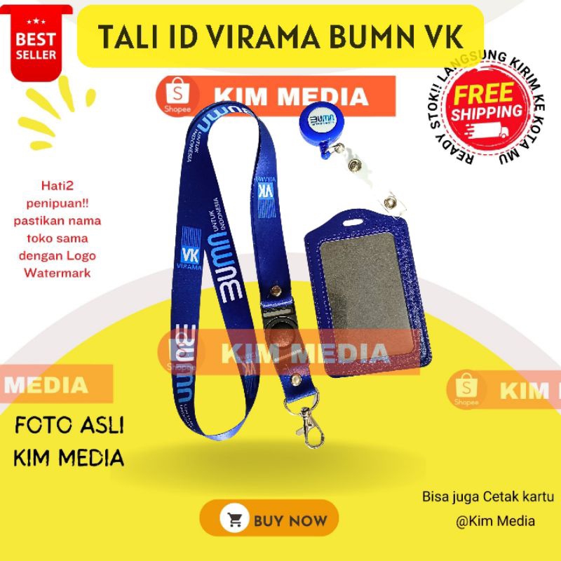 

TALI IDCARD VIRAMA BUMN | LANYARD VIRAMA BUMN | GANTUNGAN VIRAMA BUMN| VK BUMN | IDCARD VIRAMA PRINTING GROSIR TERMURAH(READY STOKNYA)