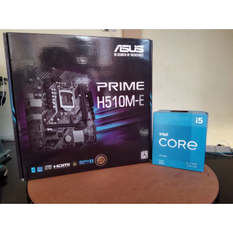 Motherboard ASUS Prime H510M-E + Processor i5 11400F Second ex warnet