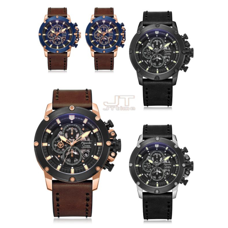 AC6564 Jam Tangan Pria Alexandre Christie AC 6564 Original Kulit