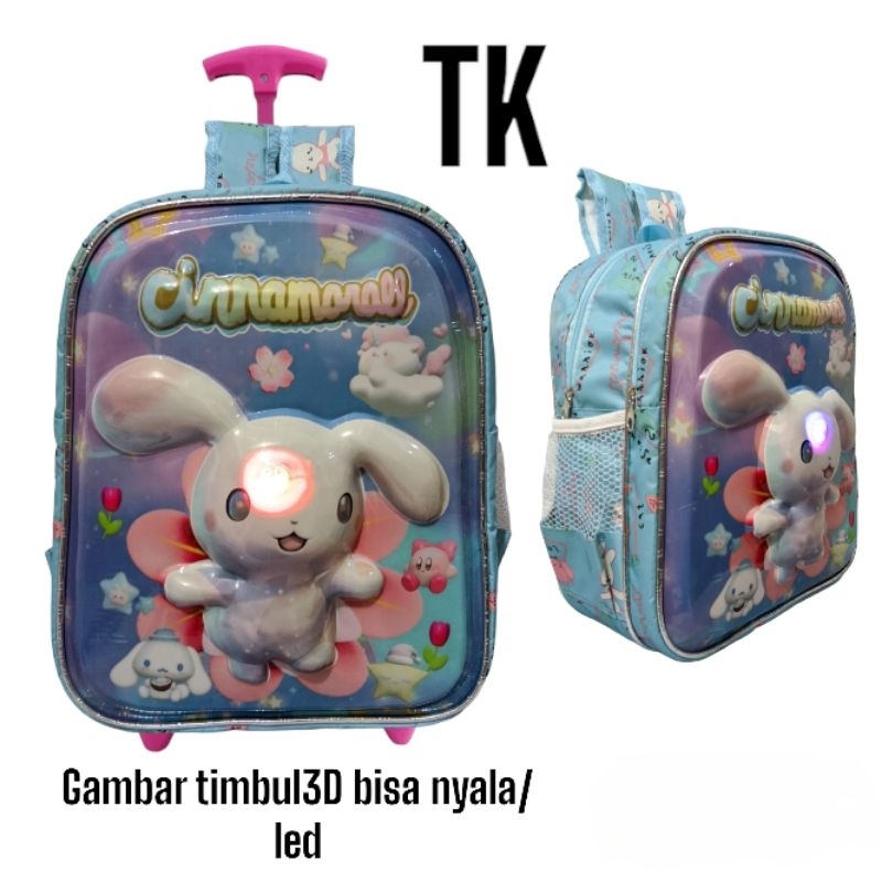 Tas troli anak perempuan TK/tas dorong anak/tas bahu anak TK/tas ransel anak TK/tas troli tk/tas tro