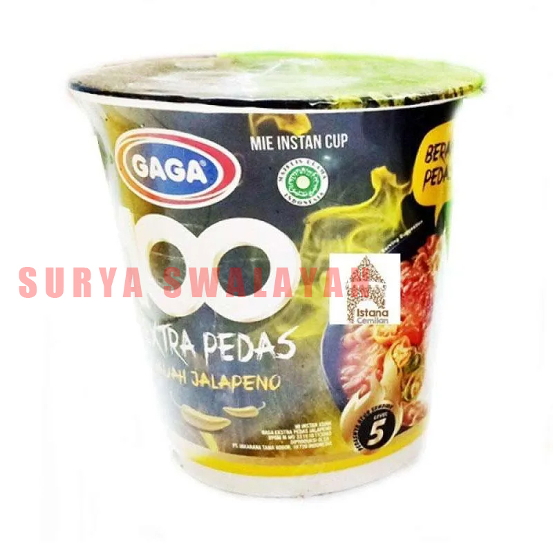 

Gaga 100 Extra Pedas Kuah Jalapeno Mie Instan Cup 75 gr