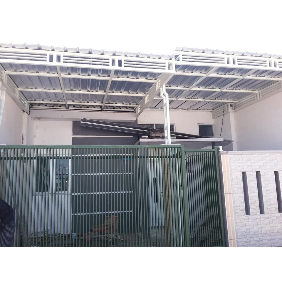 KANOPI ATAP RUMAH MODERN DARI BAHAN GALVALUM
