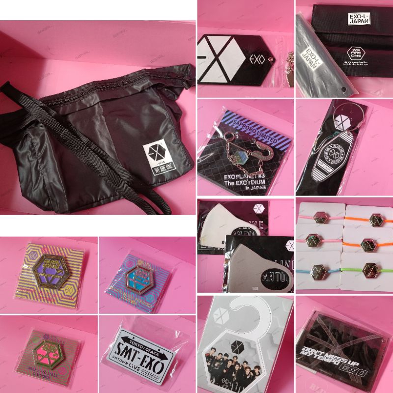 RARE LANGKA GOODS MERCH MERCHANDISE BARANG OFFICIAL RESMI EXO EXOL JAPAN SM TAS GANCI GANTUNGAN KEYR