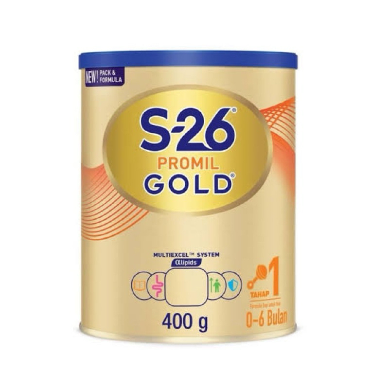 

S-26 Promil GOLD tahap 1 Susu formula usia 0-6bln , kaleng 400gram