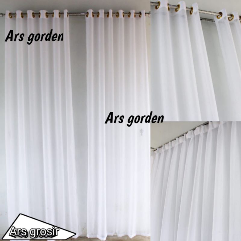 Dalaman Gorden Rumah Putih Polos Berbahan Tipis Sangat Cantik HARGA TERBARU