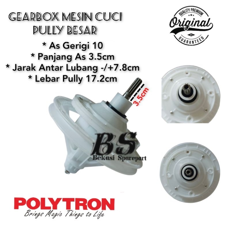 Gearbox Mesin Cuci Polytron 2 Tabung 7KG | 8KG | 9KG | PWM SERI