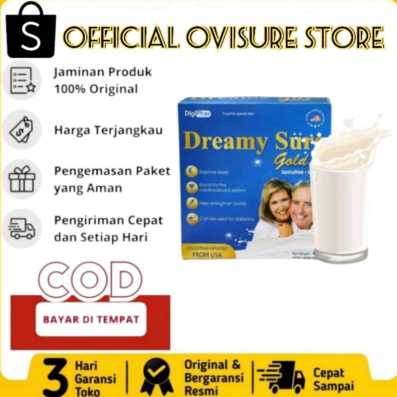 

Dreamy Sure Gold Import Usa Asli Susu Atasi Susah Tidur, Gangguan Tidur & Insomnia