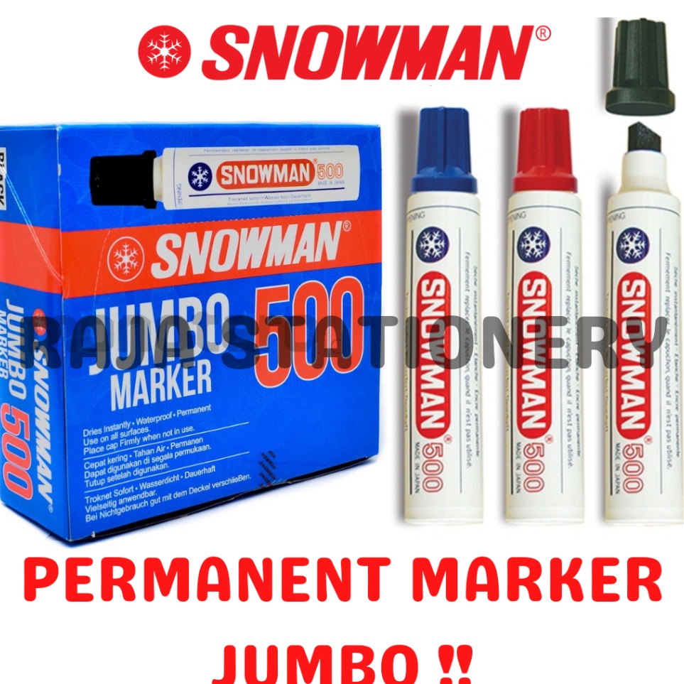 

Snowman JUMBO Permanent Marker 5 Spidol Permanen Snowman BESAR 5