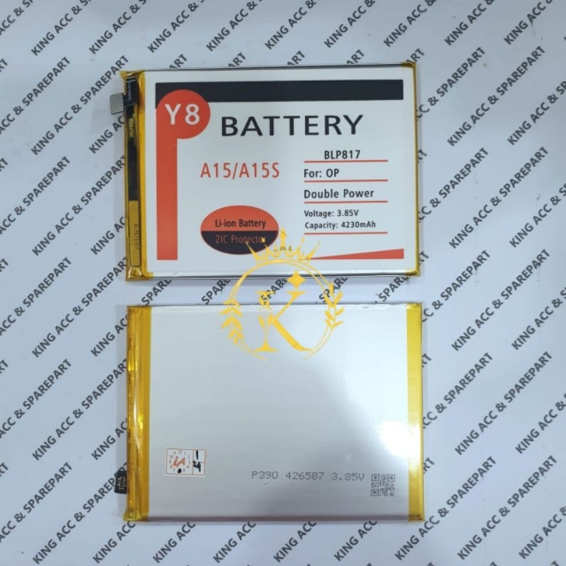 BAT BATTERY BATERAI BATRE Y8 OPPO A15 BLP817