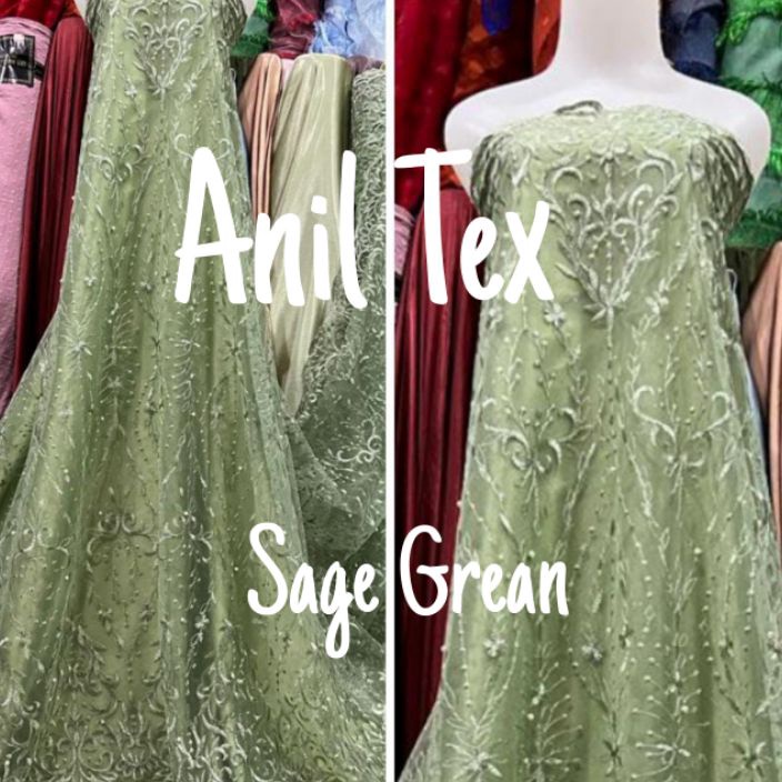 Diskon Kain tile tule brokat akar mutiarakain tile mutiara atas bawahtile akar gliter