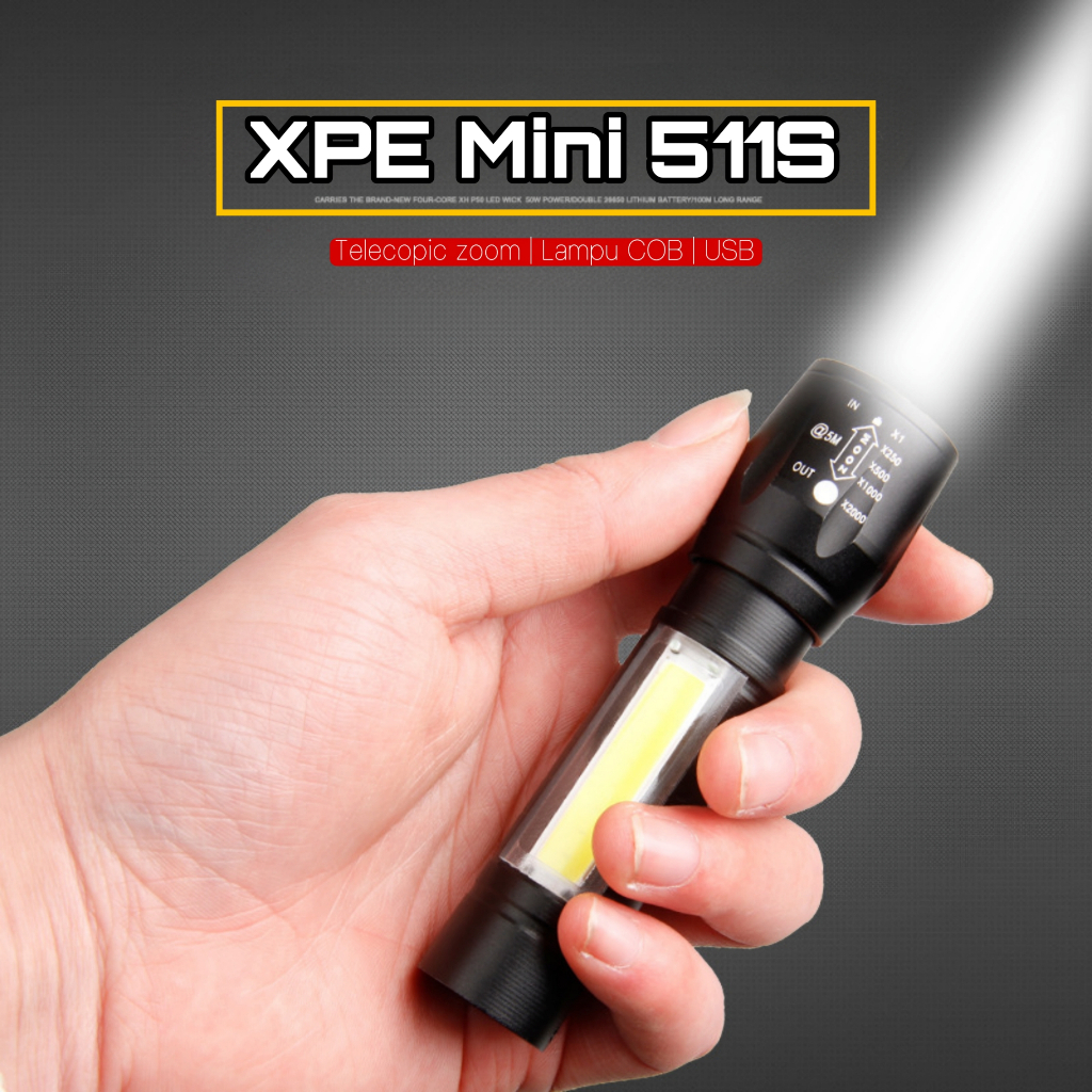 Senter Swat Mini Zoom - Senter Police LED U3 - Senter Swat T6 Mini - YS Shop