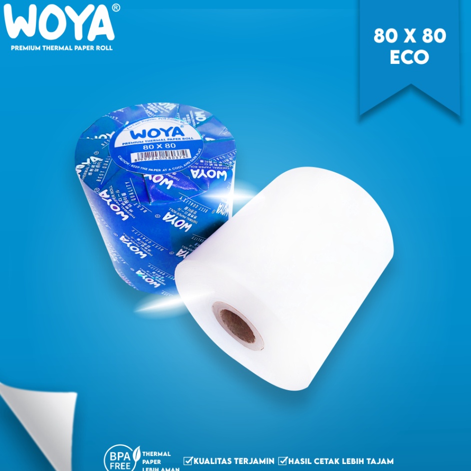 

Produk Terbaik WOYA Kertas Thermal 8X8 ECO WOYA Kasir Struk Paper Roll Termal 8x8mm Thermal POS Printer Parkir Antrian 79 8 x 8 8x8 mm