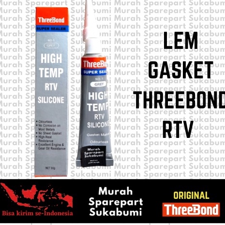 

Stok baru Lem Gasket Lem Paking ThreeBond tribon HITEMP RTV SILICONE Net 3gram