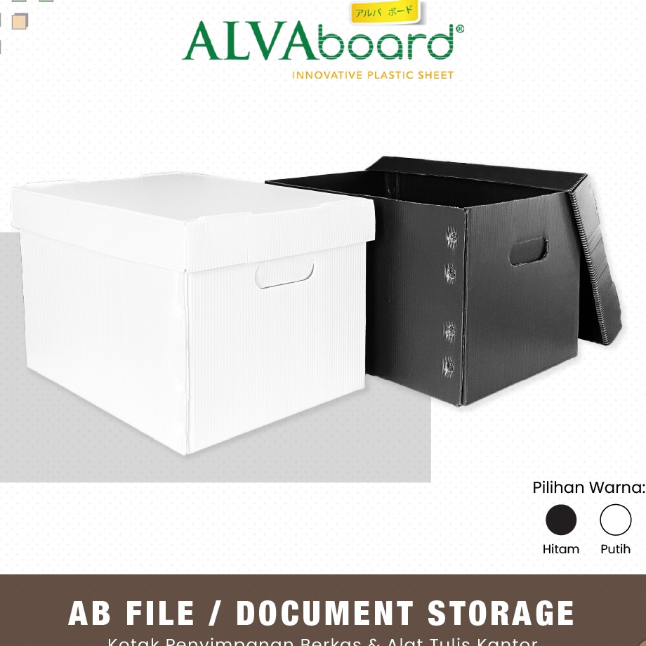 

Promo baru Kardus Dokumen ALVAboard Box File Kantor Tutup Pisah Ukuran 365x265x24 cm P x L x T