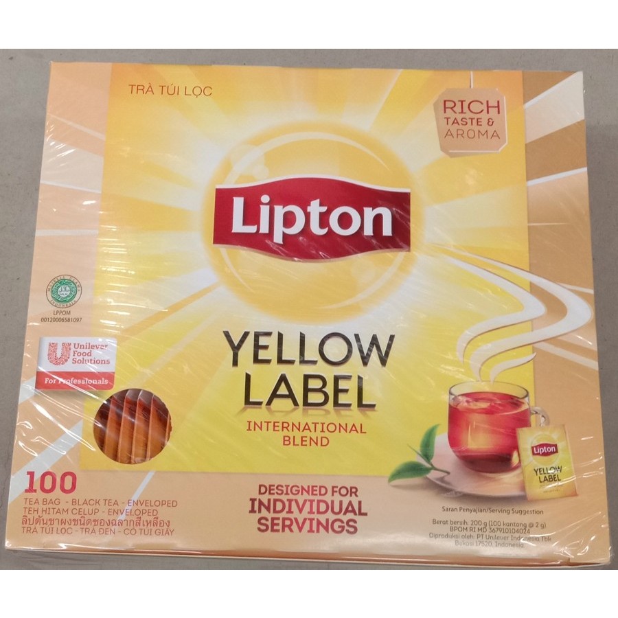 

Lipton Tea 100 bag / sachet - Lipton Yellow Label International Blend