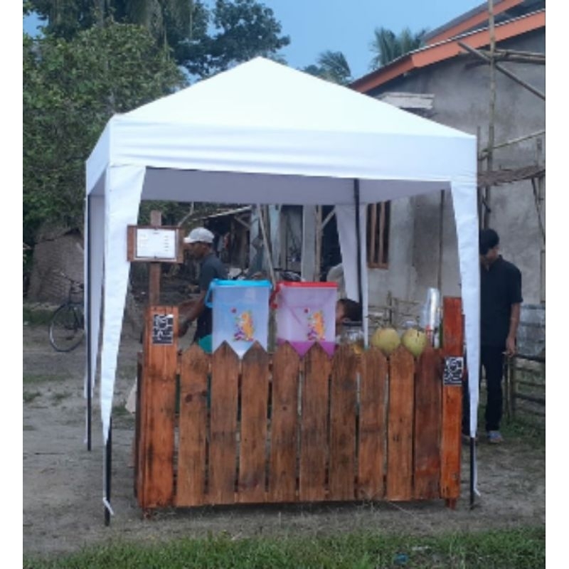 TENDA CAFE 2X2 STAND JUALAN KAKILIMA MURAH FULLSET