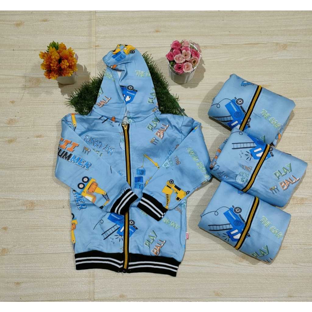 Jaket Hoodie Anak Cowok Usia 2 - 5 Tahun Dovu Baju Anak Import