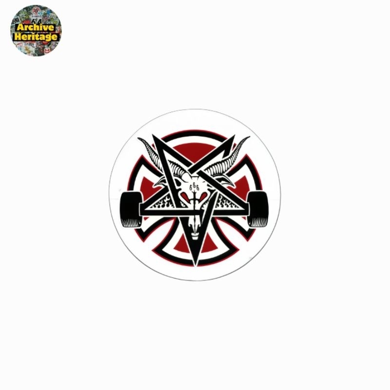 

sticker Thrasher x Independent trucks graphic logo collaboration brand clothing streetwear stiker skateboard