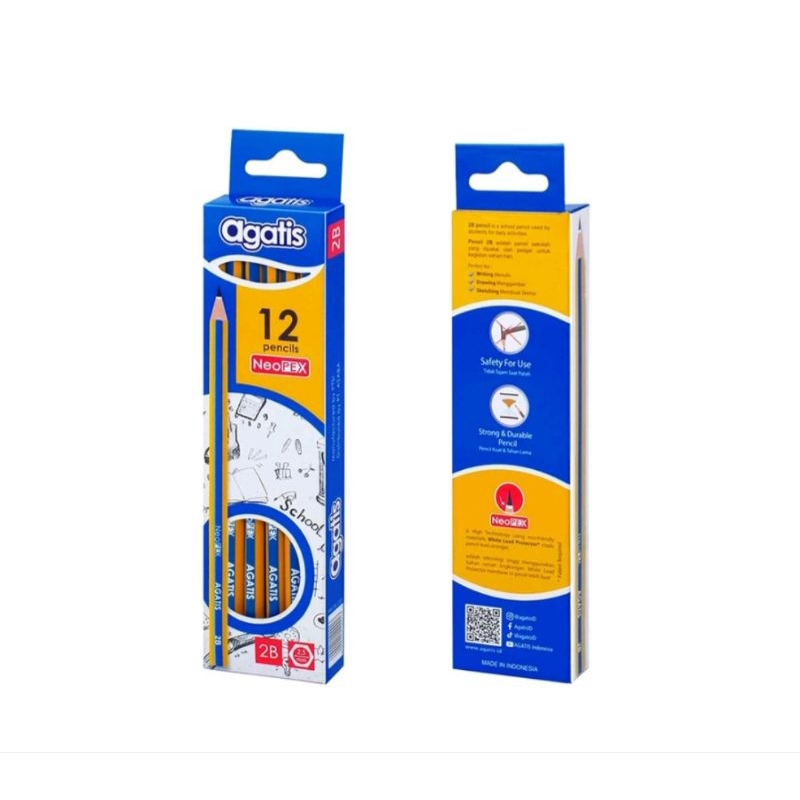 

Pensil Murah 2B Agatis Neopex Hexagonal Graphite 1pack isi 12