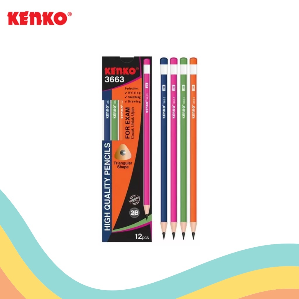 

PENSIL 2B TRIANGLE KENKO 3663/PACK 12 PCS