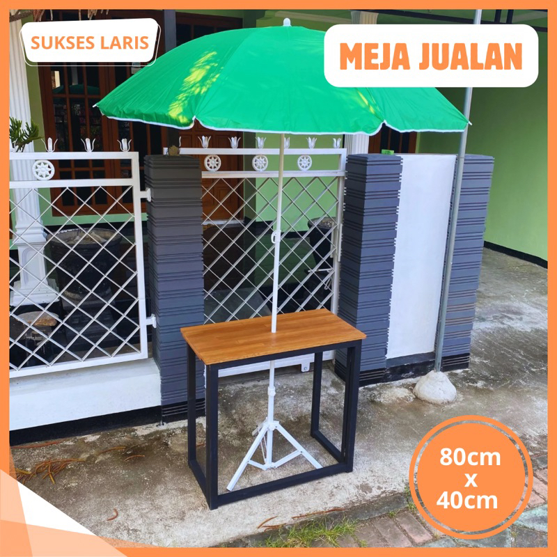 PAKET MEJA LIPAT + PAYUNG | MEJA LIPAT JUALAN PAYUNG JUALAN TRIPOD | MEJA KAYU LIPAT | MEJA JUALAN M