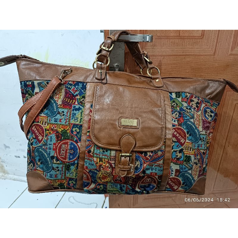 Travel Bag Disney Mickey Mouse original tas minggat rare vintage