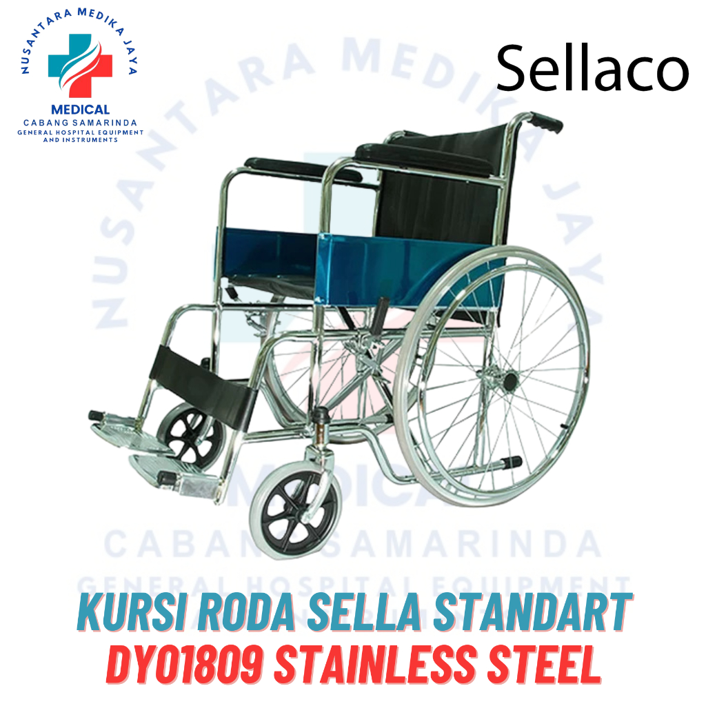 Kursi Roda Medis Standart Sellaco DY01809 - Stainless Steel