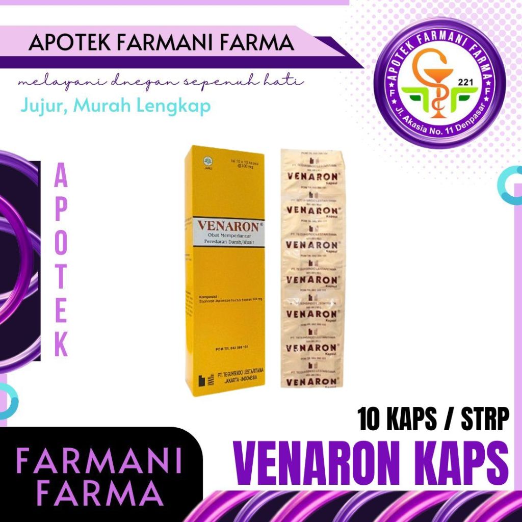Venaron Kapsul / Venaron isi 10 Kapsul / Obat Wasir / Kapsul Wasir / Herbal / Herbal Wasir / Penaron