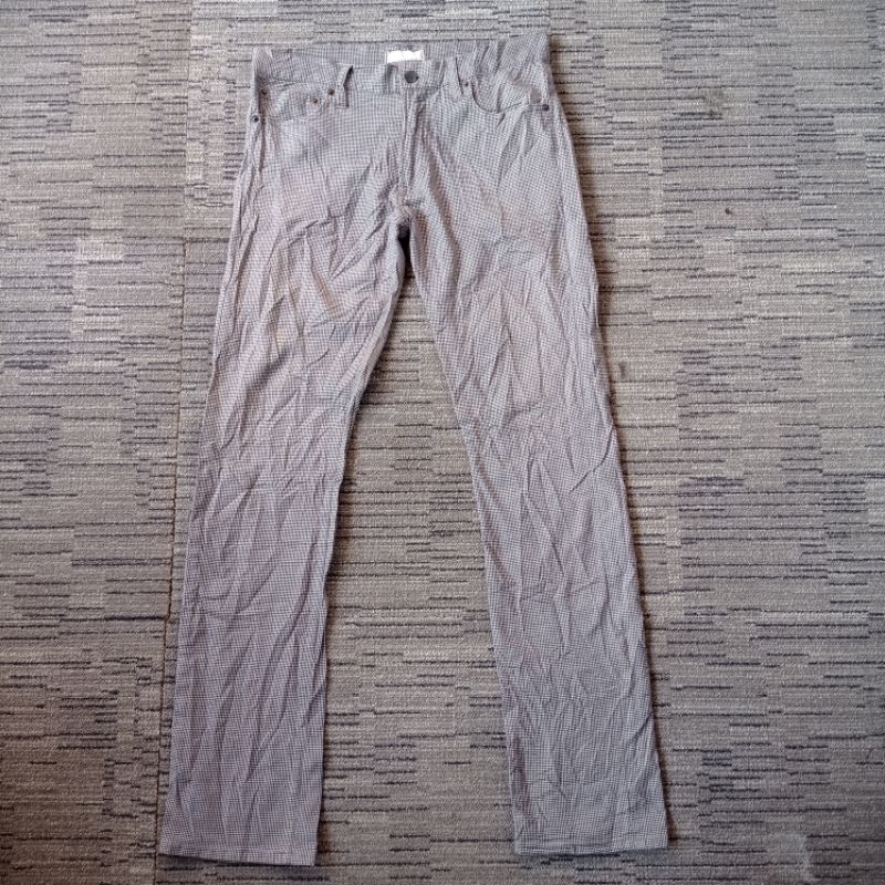 celana panjang uj uniqlo tartan