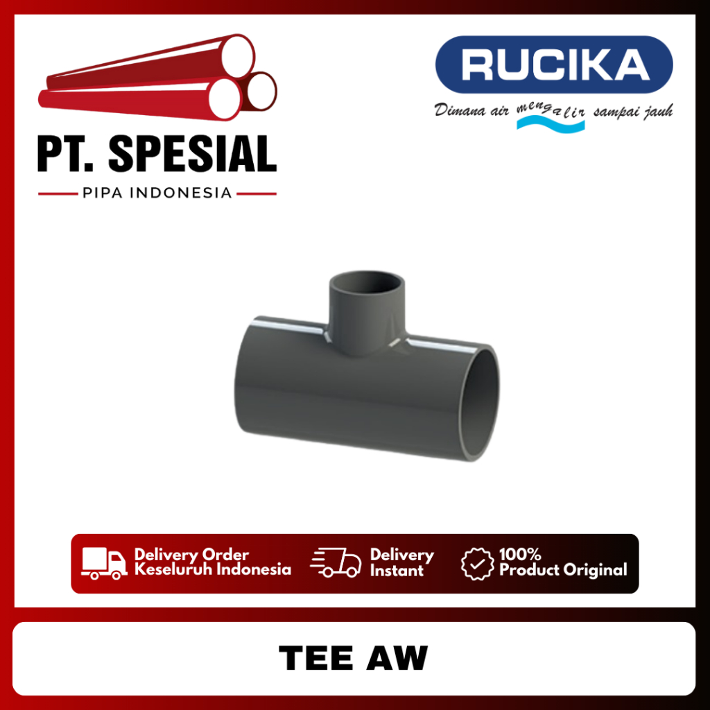 Tee AW 2.1/2 Inch PVC Rucika / Tee AW Rucika/ Tee AW Rucika / Tee PVC AW Rucika - 07