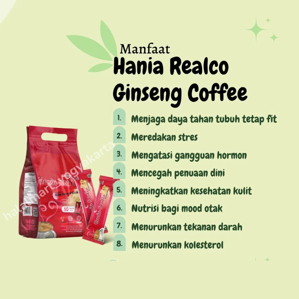 

MENCEGAH PENUAAN DINI, MENINGKATKAN KESEHATAN KULIT- KOPI HERBAL HANIA REALCO GINSENG COFFEE