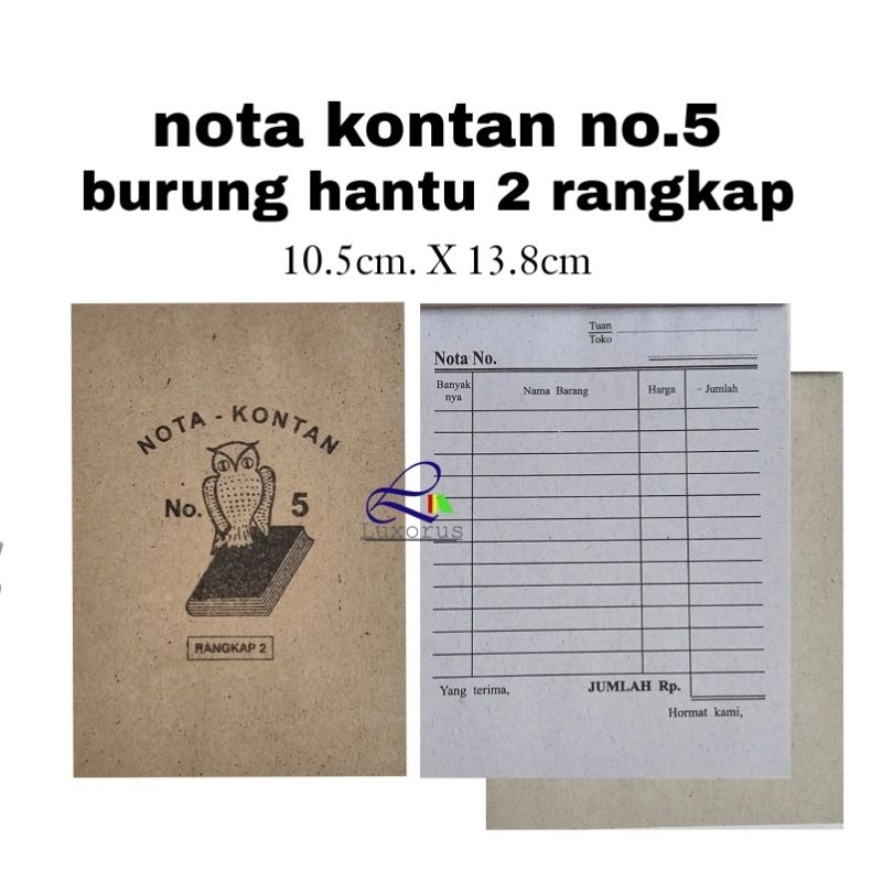 

Nota Kontan Burung Hantu Kecil 2 Rangkap (10 Buku)