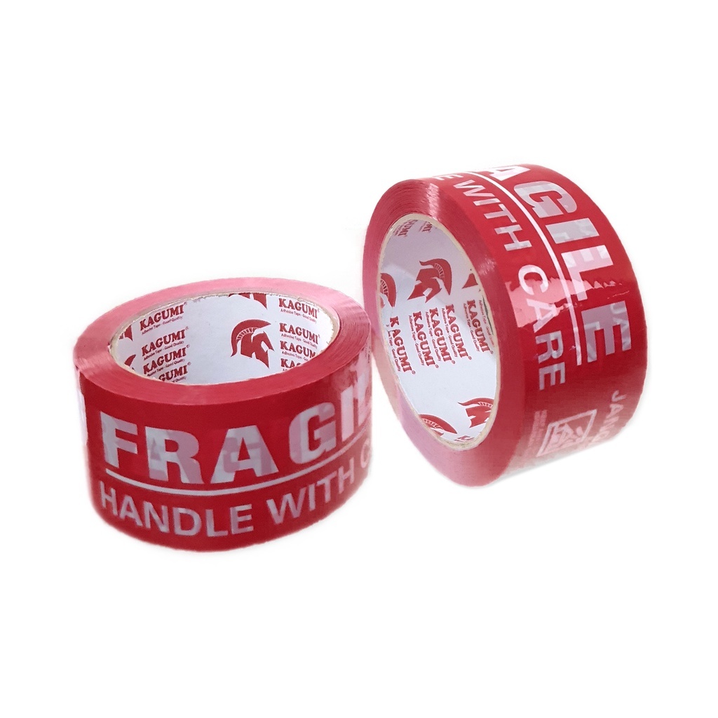 

Lakban OPP Tape Lakban Fragile Merah Tape 80 Yard/ 1 Kardus