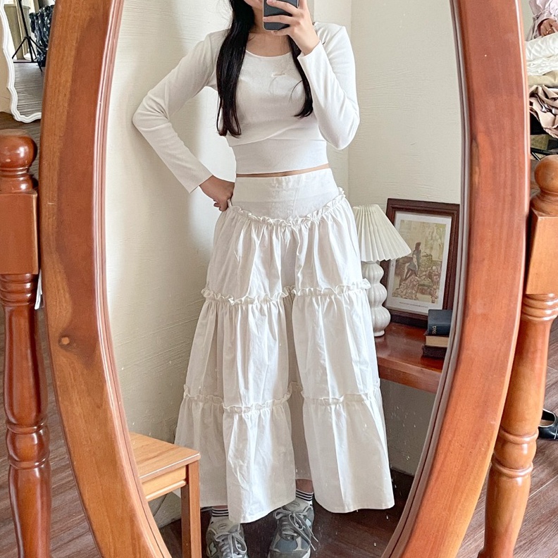 KODE F73A Ninette  Kuma Tiered Skirt