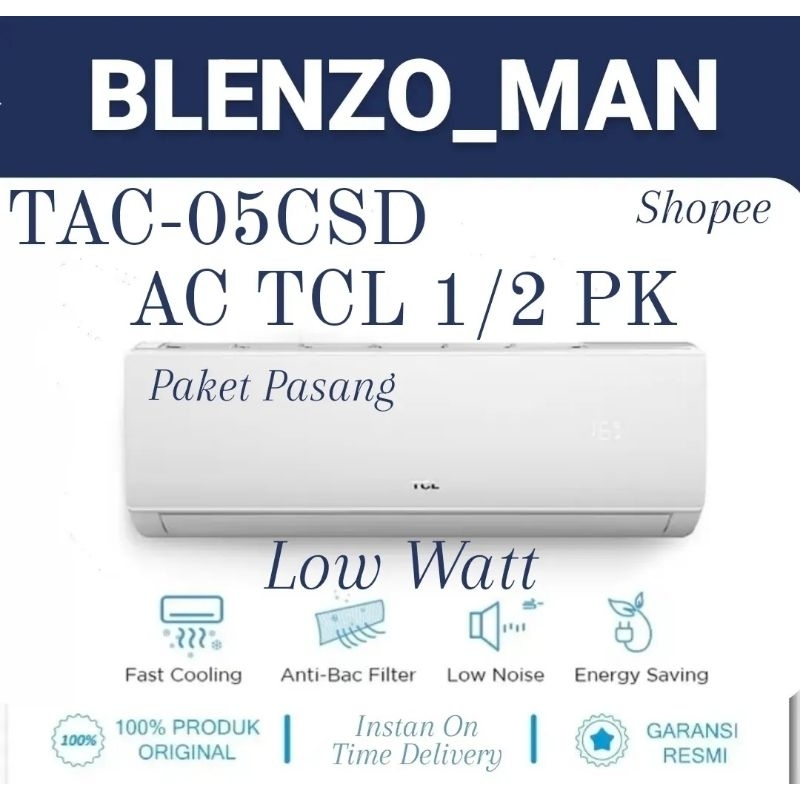 AC TCL 1/2 PK PAKET PASANG