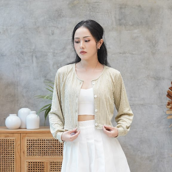 Aori Cardigan | Cardigan sweater wanita remaja dewasa kekinian model korea style kain rajut motif ca
