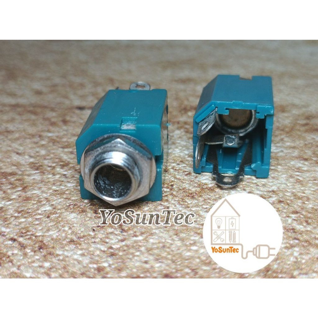 Soket Akai Mono Socket Mic Segi Biru Audio Gitar Kualitas Bagus