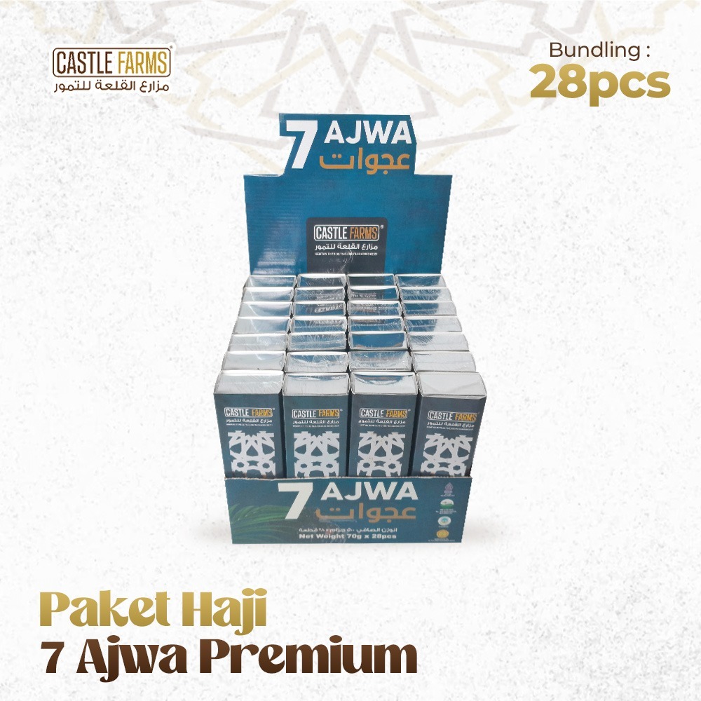 

Castle Farms Paket Oleh-oleh Haji dan Umroh Ajwa Premium Organik 7 Butir