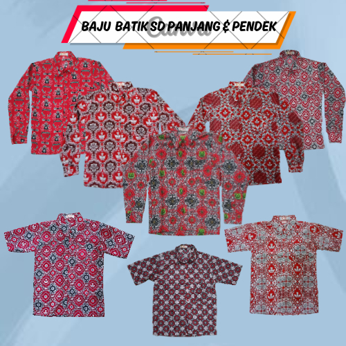BAJU BATIK CUSTOM SD SMP & SMA PANJANG DAN PENDEK