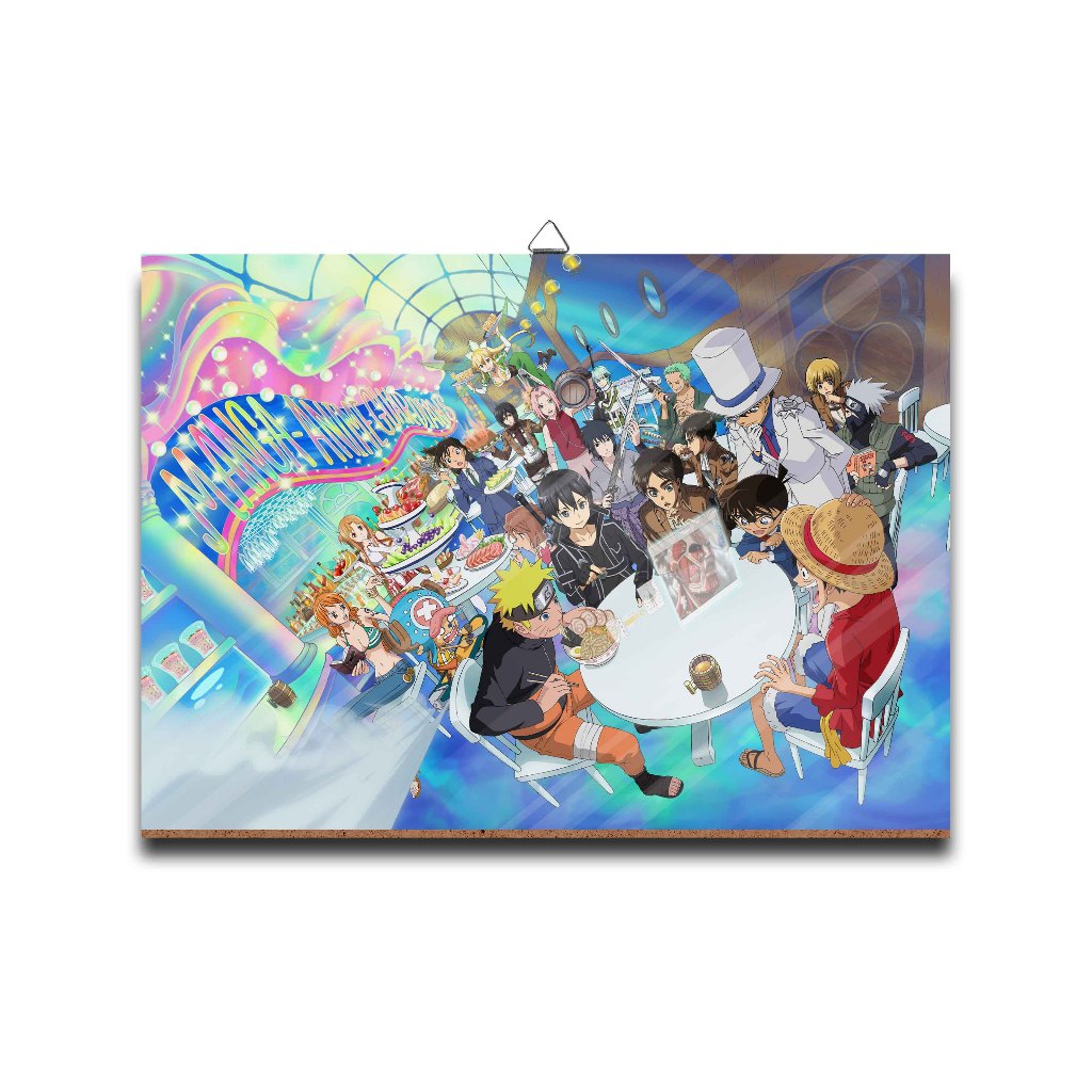 Poster dinding kayu animeMANGA ANIME GUARDIANS-ANIMESmaterial MDF