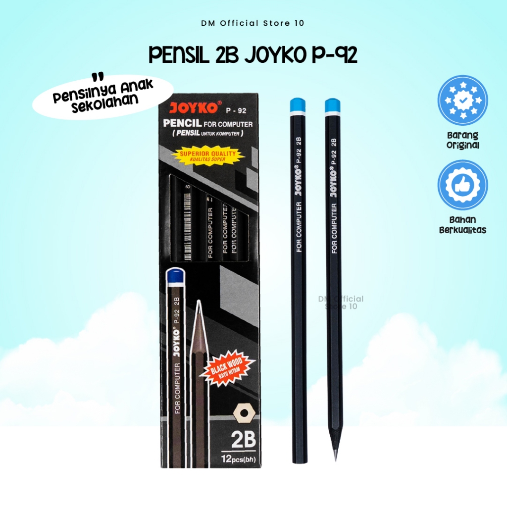 

Perlengkapan Sekolah Alat Tulis Pensil Joyko P-92 isi 12 Pcs Terlaris Termurah By Dm Store
