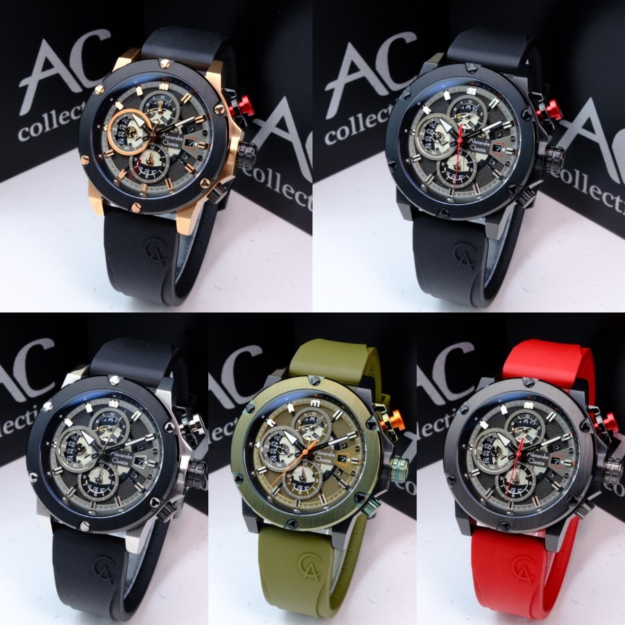 ALEXANDRE CHRISTIE AC 6491 AC6491 MCR ROSEGOLD BLACK ORI ORIGINAL